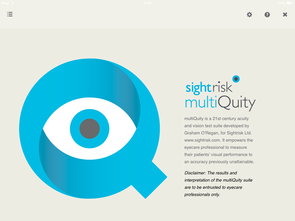 Muliquity App opening screen